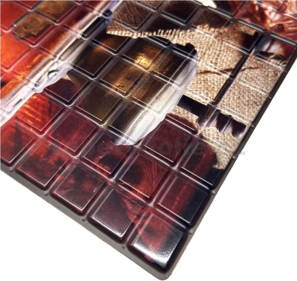 Obkladové panely 3D PVC TP10007980, rozmer 960 x 480 mm, mozaika káva Espresso, GRACE