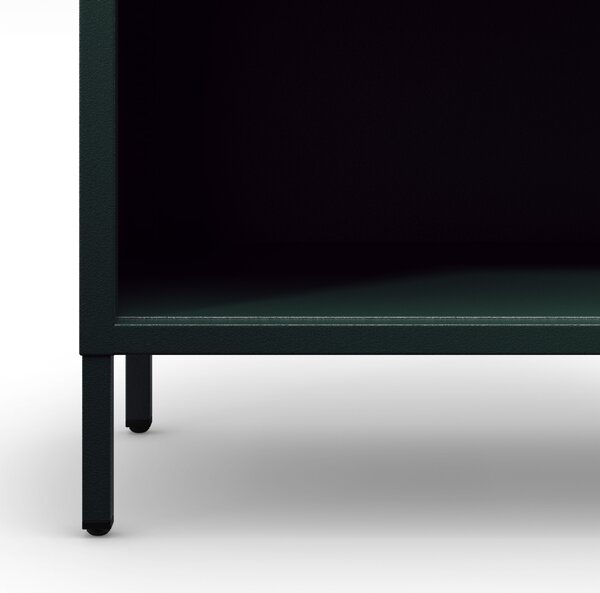 Nízky policový regál LUCA, 1000 x 900 x 350 mm, Modern: fľaškovo zelená farba