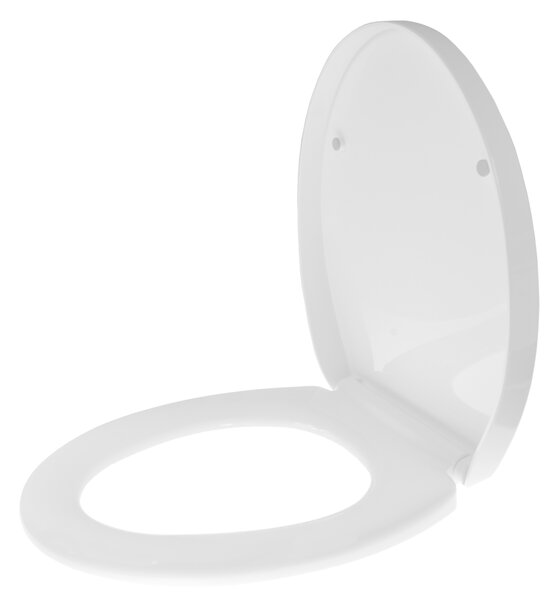 Gamma Trigo D3, toaletné WC sedátko 445(485)x370mm z polypropylénu s pomalým zatváraním, biela, GMA-D3