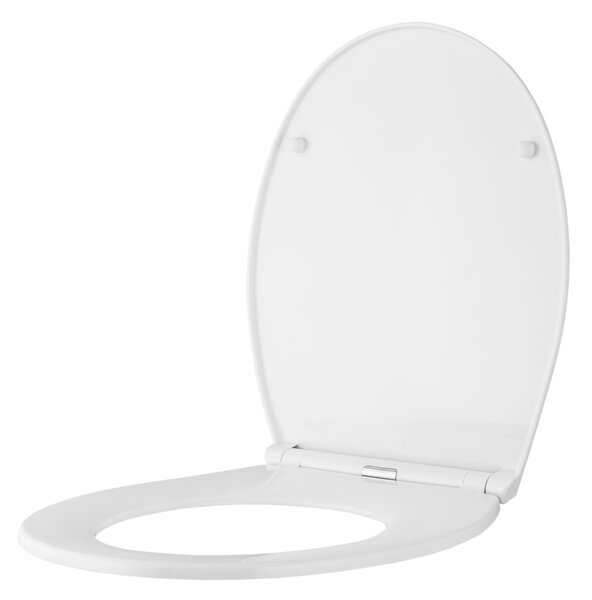 Gamma Porto, toaletné WC sedátko 445x370mm z polypropylénu s pomalým zatváraním, biela, GMA-PORTO