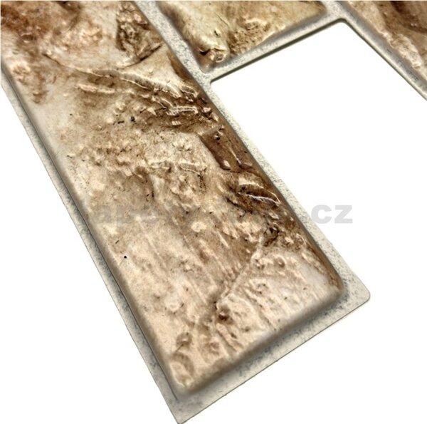 Obkladové panely 3D PVC TP10020079, rozmer 992 x 596 mm, kameň hnedý, GRACE