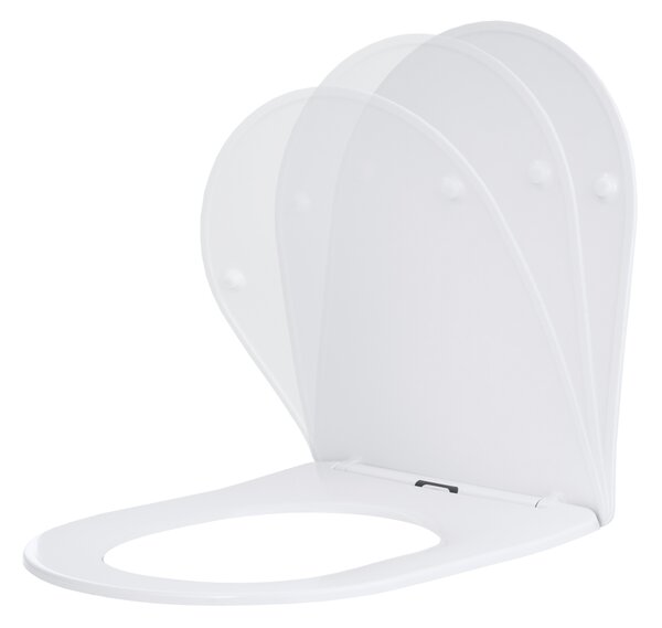 Gamma Magro, toaletné WC sedátko 438x361mm z duroplastu s pomalým zatváraním, biela, GMA-MAGRO