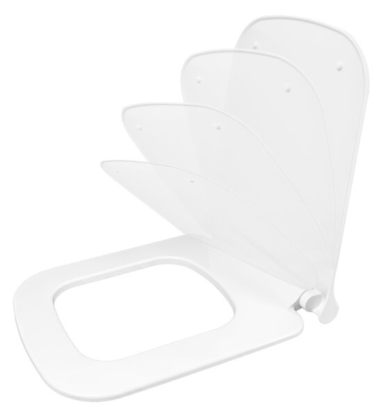 Gamma Viana, toaletné WC sedátko 418(467)x444mm z duroplastu s pomalým zatváraním, biela, ERG-GAM-D6