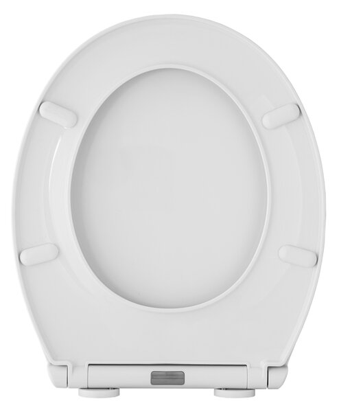 Gamma Porto, toaletné WC sedátko 445x370mm z polypropylénu s pomalým zatváraním, biela, GMA-PORTO