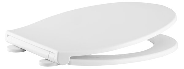 Gamma Porto, toaletné WC sedátko 445x370mm z polypropylénu s pomalým zatváraním, biela, GMA-PORTO