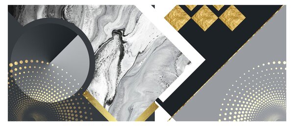 Obraz - Texturoavná koláž (120x50 cm)