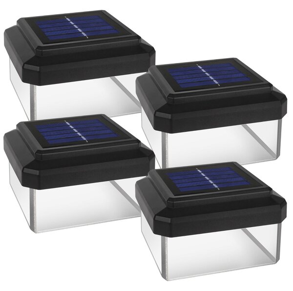 4x GreenBlue LED solárne tyčové svetlo 80x80mm obálka strechy GB127