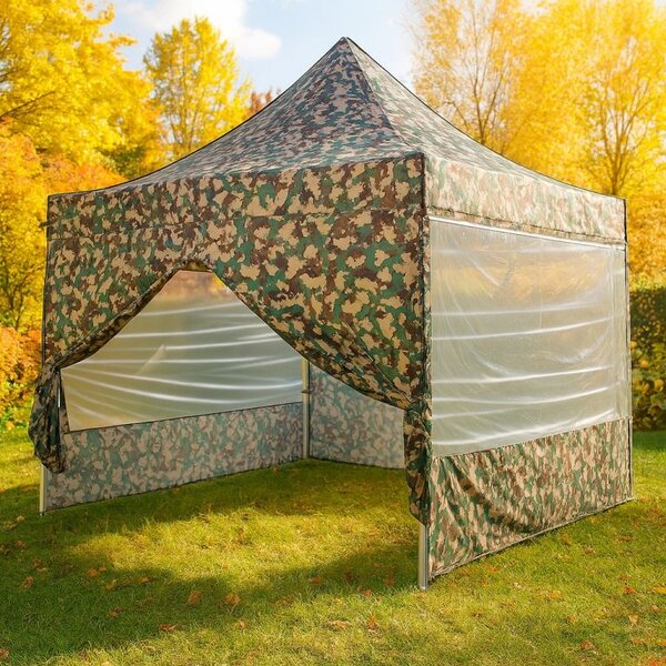 INSTENT PRO Záhradný stan 3 x 3 m, woodland, 4 ks bočnice