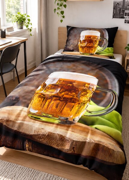 3d obliečky Beer bavlna 140x200 cm