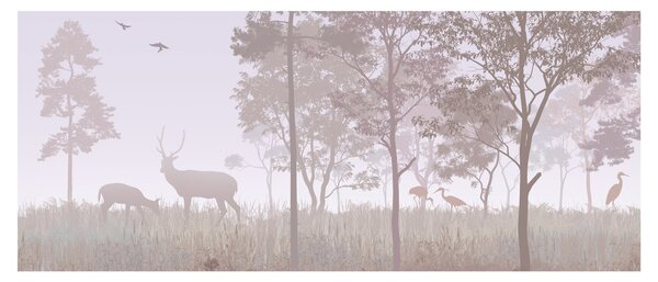Obraz - Lesík jednofarebný (120x50 cm)