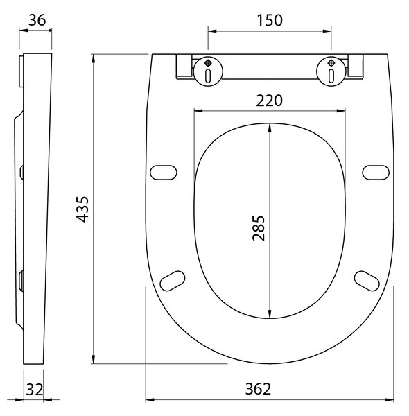 Bruckner, DARIO WC sedátko, SLIM, Soft Close, duroplast, biela, 301.403.4