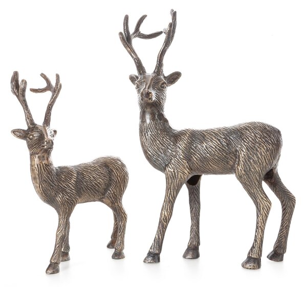 VIANOČNÁ SOŠKA DEER 42CM TMAVÁ ZLATÁ