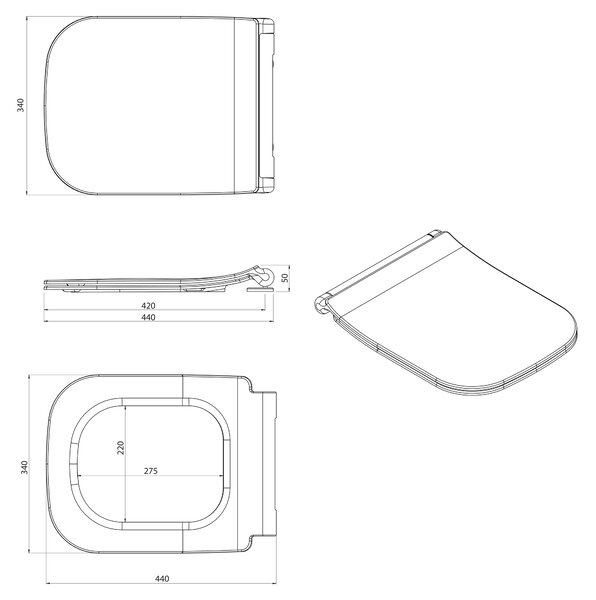 Isvea Isvea, VEA WC sedátko SLIM, Soft Close, Easy Take, biela, 40Z10200I-S