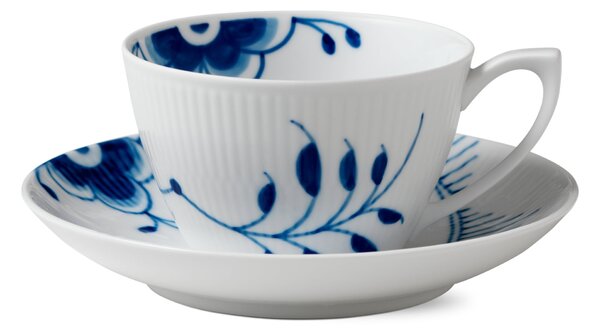 Porcelánová šálka s podšálkou Blue Fluted Mega 280 ml
