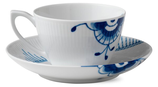 Porcelánová šálka s podšálkou Blue Fluted Mega 280 ml
