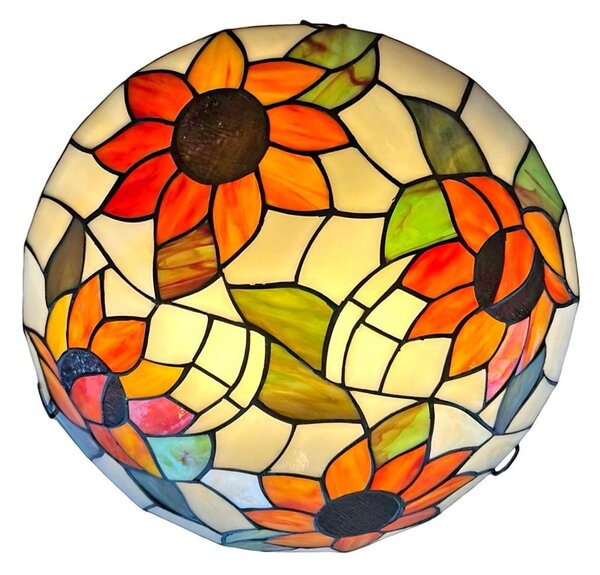 Brilagi - Tiffany vitrážové stropné svietidlo SUNFLOWER 2xE27/60W/230V pr. 40 cm