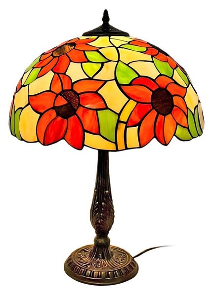 Brilagi - Tiffany vitrážová stolná lampa SUNFLOWER 2xE27/60W/230V