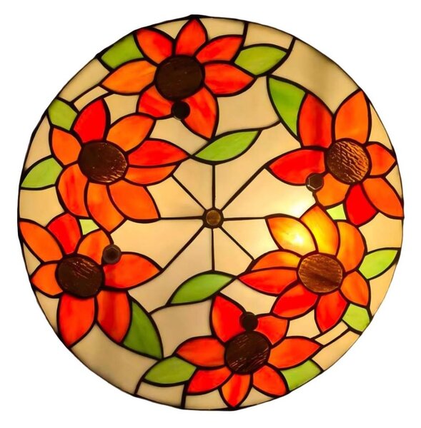 Brilagi - Tiffany vitrážné stropné svietidlo SUNFLOWER 3xE27/60W/230V priemer 40 cm