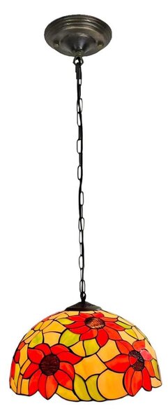 Brilagi - Tiffany vitrážový luster na reťazi SUNFLOWER 1xE27/60W/230V pr. 40 cm