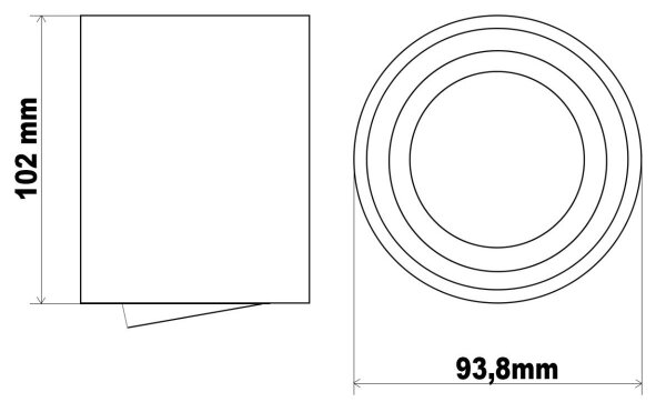 Ledvance - Bodové svietidlo TUBA 1xGU10/50W/230V