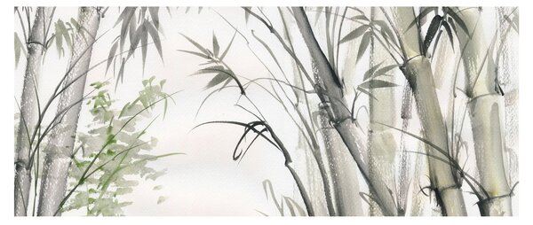 Obraz - Bambusy, kresba (120x50 cm)