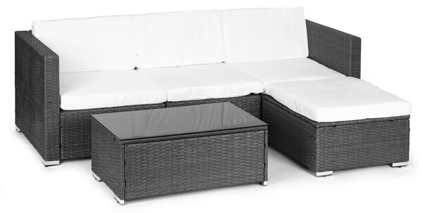 MultiGarden Záhradný set nábytku, rohová sedačka, stôl, modulárny, technoratan - sivá MultiGarden