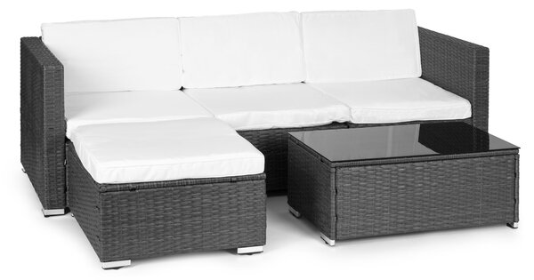 MultiGarden Záhradný set nábytku, rohová sedačka, stôl, modulárny, technoratan - sivá MultiGarden