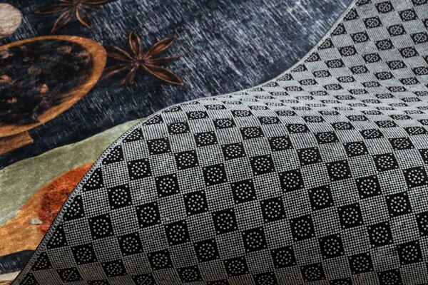 Protišmykový behúň LOTUS KITCHEN 40580 sivý / žltý