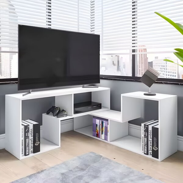 Moderná modulárna geometrická knižnica, so 4 policami, ModernHome
