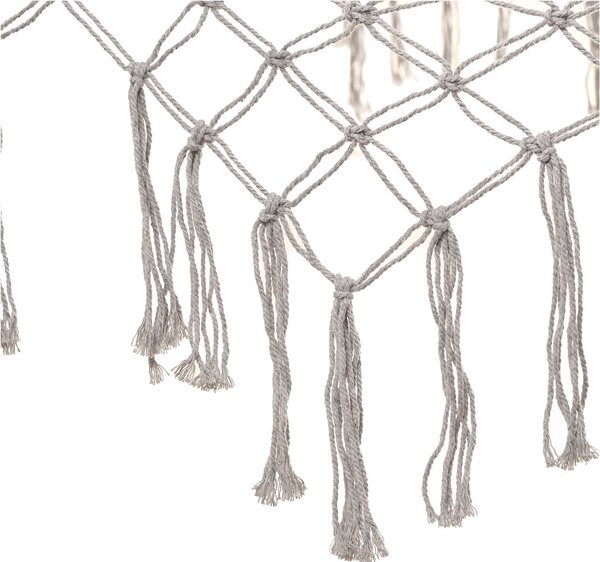 IKO Záhradná hojdacia sieť – Brazílska boho sieťovina, 200cm sivá