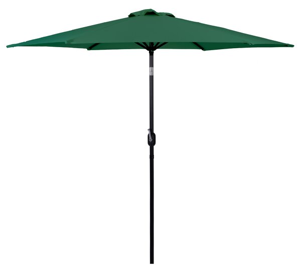 MultiGarden Veľký šikmý záhradný slnečník s kľukou, 270 cm, 6 rebier - zelený MultiGarden