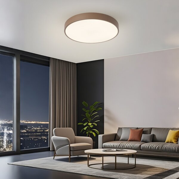 Brilagi - LED stmievateľné stropné svietidlo POOL LED/60W/230V 3000-6000K 50 cm hnedé + diaľkové ovládanie