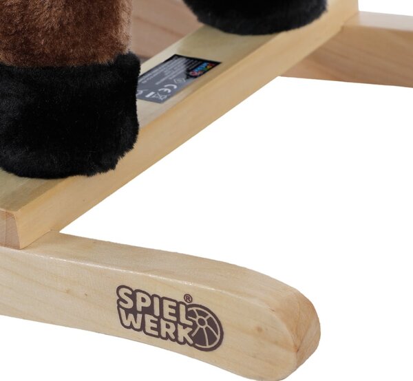 Hojdací koník hnedý so zvukovým efektom Spielwerk