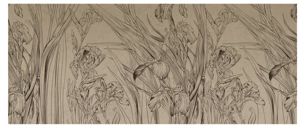 Obraz - Obrysy rastlín (120x50 cm)