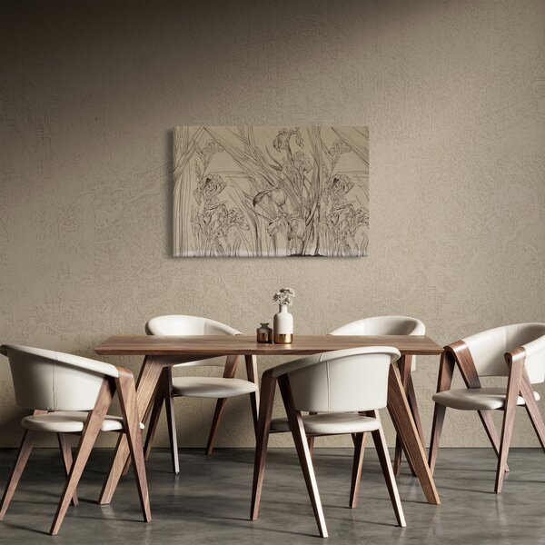 Obraz - Obrysy rastlín (90x60 cm)