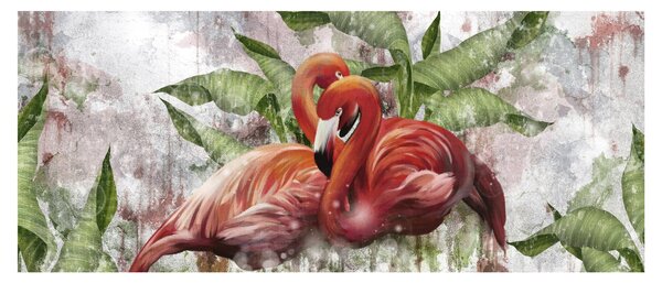 Obraz - Plameniaky (120x50 cm)