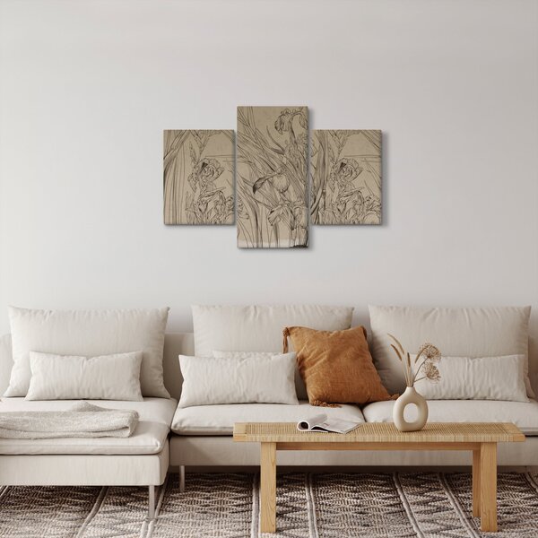 Obraz - Obrysy rastlín (90x60 cm)