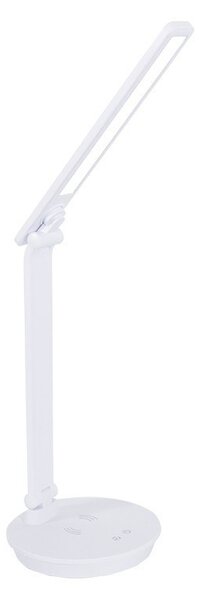 LED stolová lampa MEGATRON 5 W s bezdrôtovým nabíjaním, 3 farby svetla, stmievateľná, biela (MEGATRON 5W 3CCT WHITE)