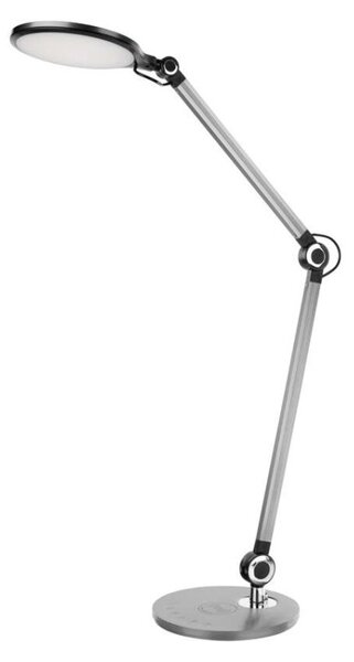 LED stolová lampa KAREN 9,2 W s bezdrôtovým nabíjaním, 640 lm, 3 farby svetla, stmievateľná, sivá (Z7615)
