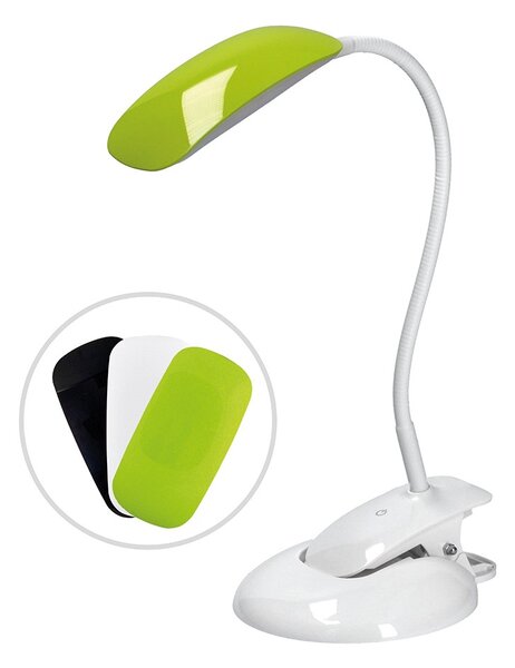 LED lampička 2v1 s podstavcom aj klipom 5 W, 300 lm, 4000 K, 3 farebné kryty (WO42) (WO42)