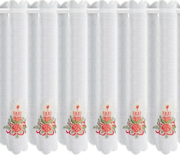 KRÁTKA ZÁCLONA NA PÚTKACH XMAS15 145X70 CM VZOROVANÁ