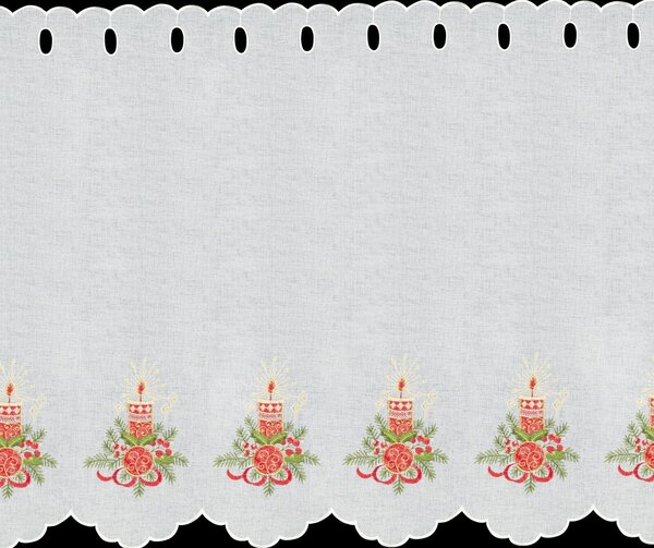 KRÁTKA ZÁCLONA NA PÚTKACH XMAS15 145X70 CM VZOROVANÁ