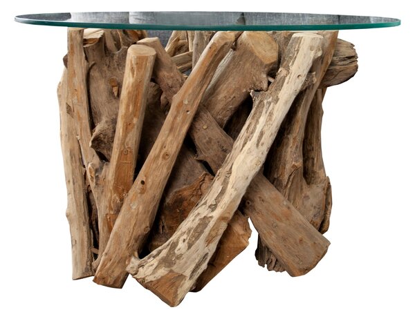Konferenčný stolík NATURE LOUNGE 50cm základná časť teakové drevo bez sklenenej dosky