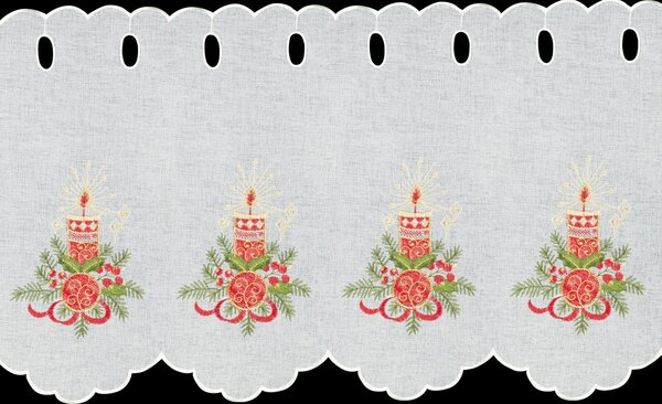 KRÁTKA ZÁCLONA NA PÚTKACH XMAS17 145X40 CM VZOROVANÁ