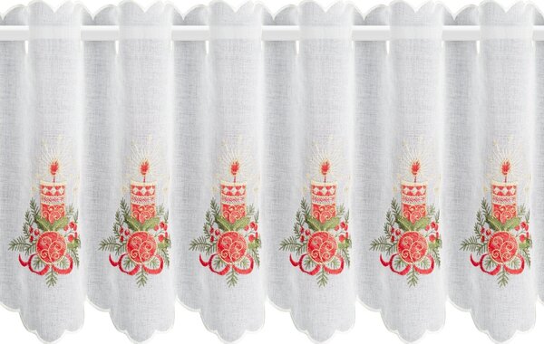 KRÁTKA ZÁCLONA NA PÚTKACH XMAS17 145X40 CM VZOROVANÁ