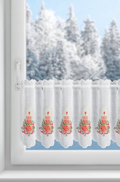 KRÁTKA ZÁCLONA NA PÚTKACH XMAS17 145X40 CM VZOROVANÁ