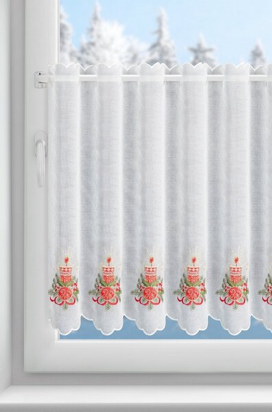 KRÁTKA ZÁCLONA NA PÚTKACH XMAS15 145X70 CM VZOROVANÁ