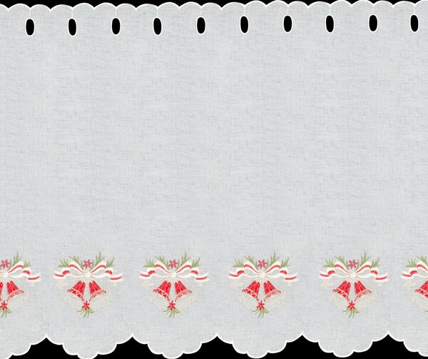 KRÁTKA ZÁCLONA NA PÚTKACH XMAS16 145X70 CM VZOROVANÁ