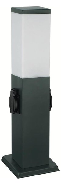 Brilagi - Vonkajšia lampa s 2 zásuvkami SCHUKO NOVA 1xE27/15W/230V 40 cm IP44 antracit