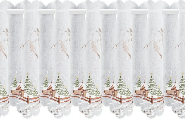 KRÁTKA ZÁCLONA NA PÚTKACH XMAS17 145X40 CM VZOROVANÁ